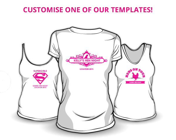 Customising personalised hen night t-shirts