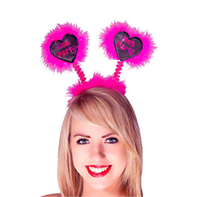 Hen Party Foil Bopper on a Luxury Black Heart