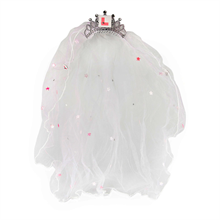 White Wedding Veil with L Plate Comb