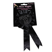 Bride To Be Black Rosette