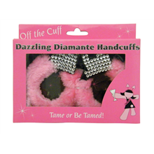 Fluffy Pink Diamante Handcuffs