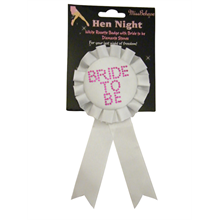Bride To Be Rosette with Diamante