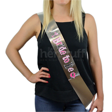 Hen Night Sash Silver - Bride To Be