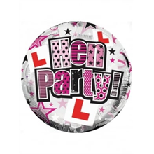 Silver Hen Party Foil Balloon