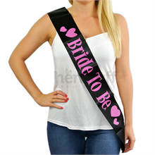 Black Bride to Be Sash