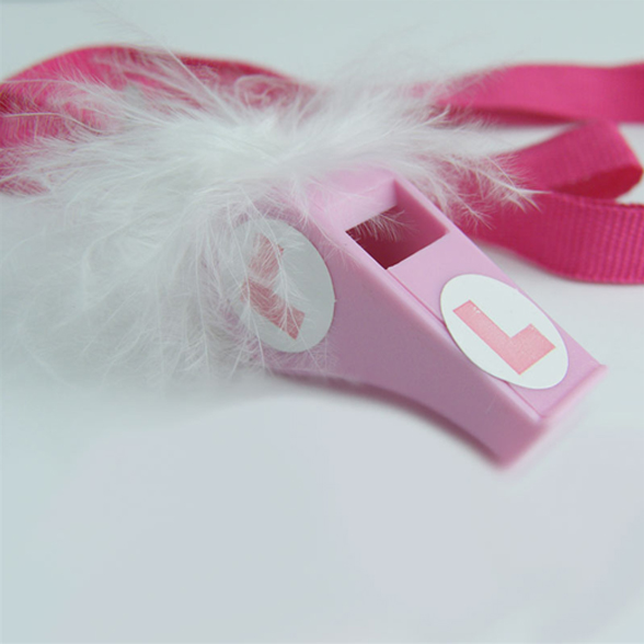 Pink L Plate Whistle 1