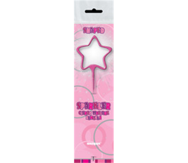 Glitz Pink Star Sparkler 7" 1