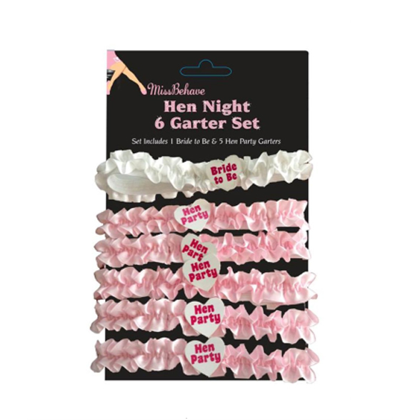 6 Pack Hen Night Garters 1