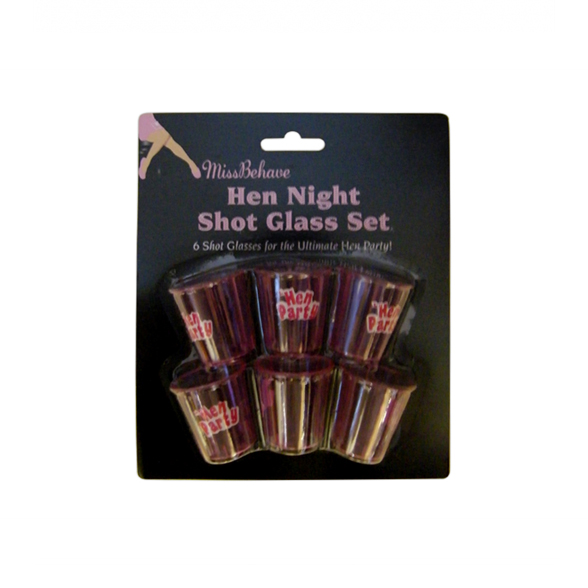 Hen Party Shot Glasses Set Of Six 1