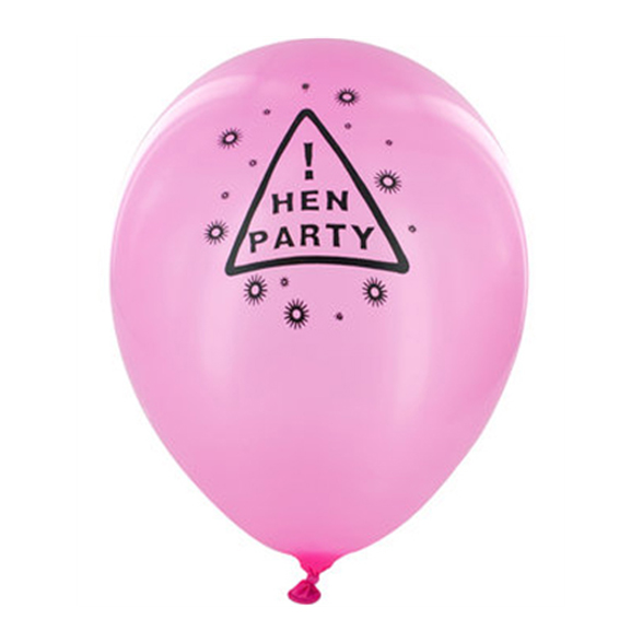 Pink Hen Party Balloons (Twelve Pack) 1