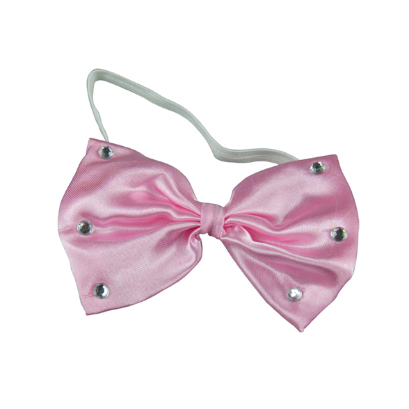 Pink Bow Tie with Stones 1