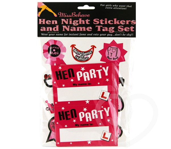 Hen Night Sticker And Name Tag Pack 1