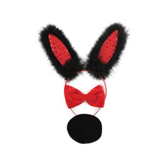 3 Piece Bunny Set Red And Black 1