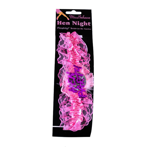 Flashing Hen Party Garter - Pink 1