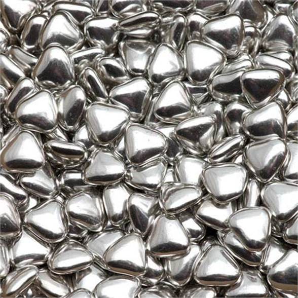Silver Foil Heart Chocolate (10 Pack) 1