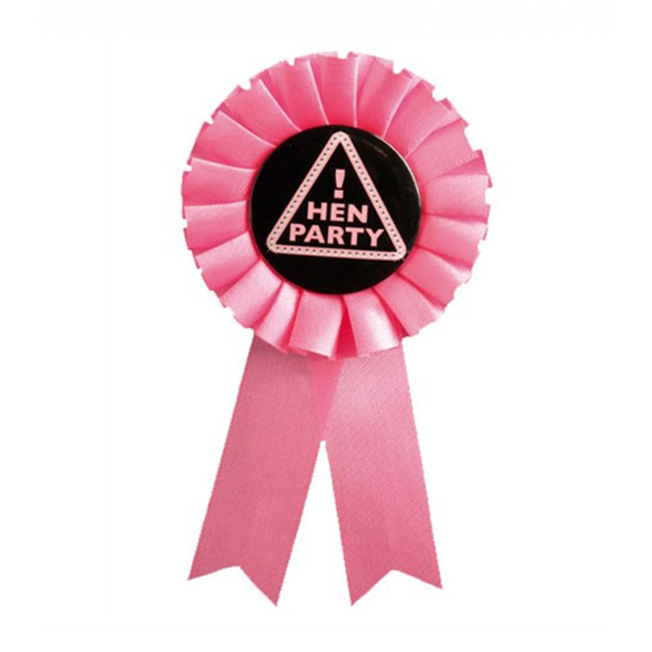 Pink Hen Party Rosette 1