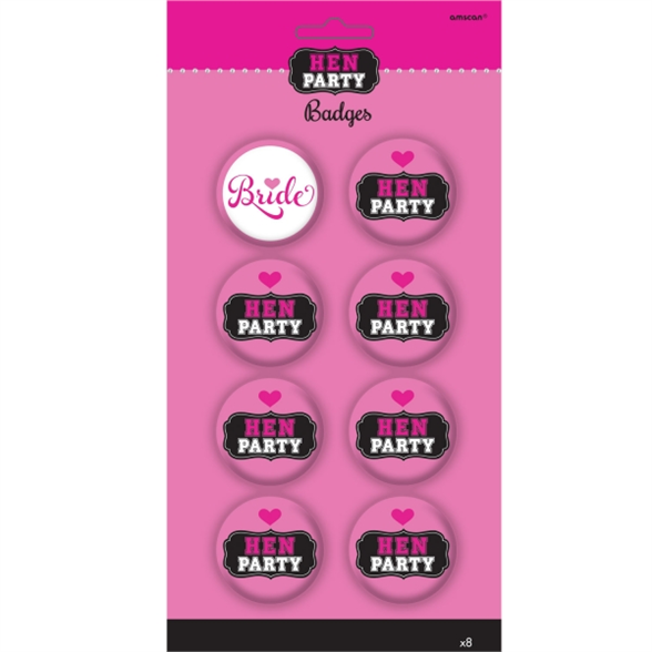 Hen Party Bride and Hen Badges 1