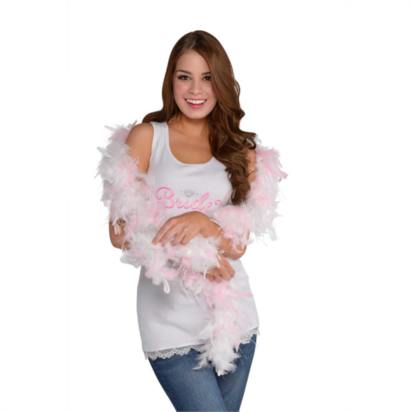 Hen Party Boa White/Pink 1