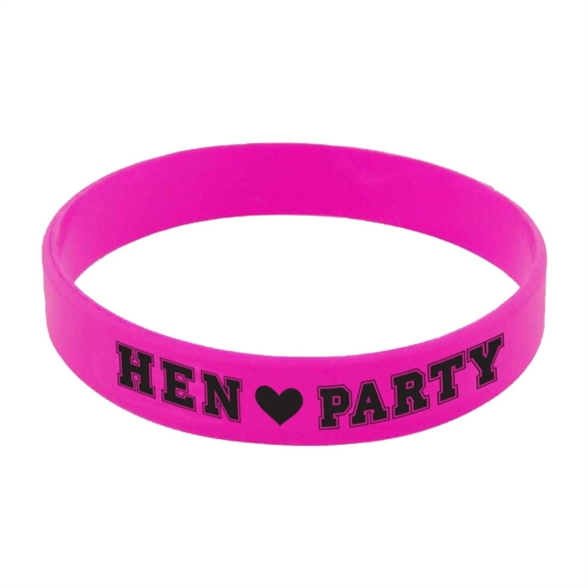Hen Party Rubber Bracelets Six Pack 1