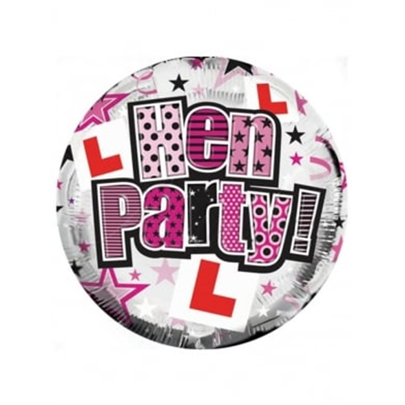 Silver Hen Party Foil Balloon 1