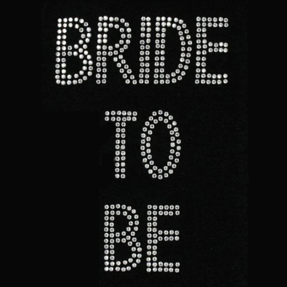 Iron On Bride to Be Diamante Transfer 1