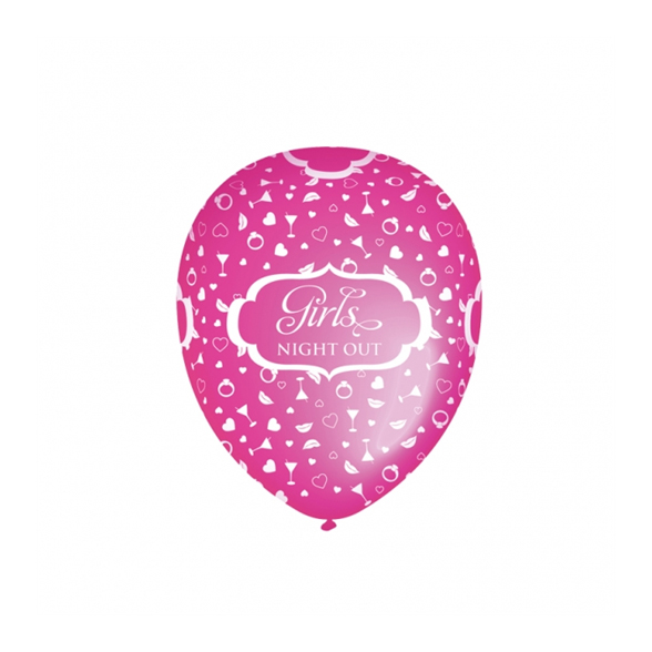 Pink Girls Night Out Balloons (Six Pack) 1