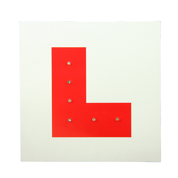 Flashing Red L Plate 1