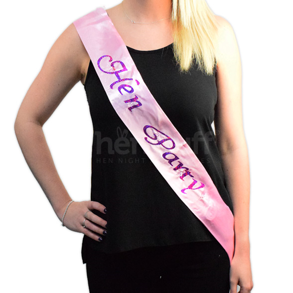 Flashing Hen Party Sash - Pink 1