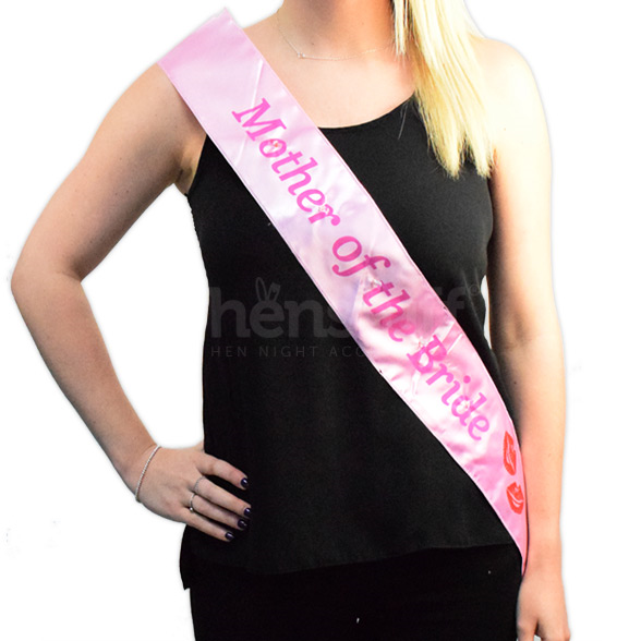 Flashing Mother of the Bride Sash - Pink 1