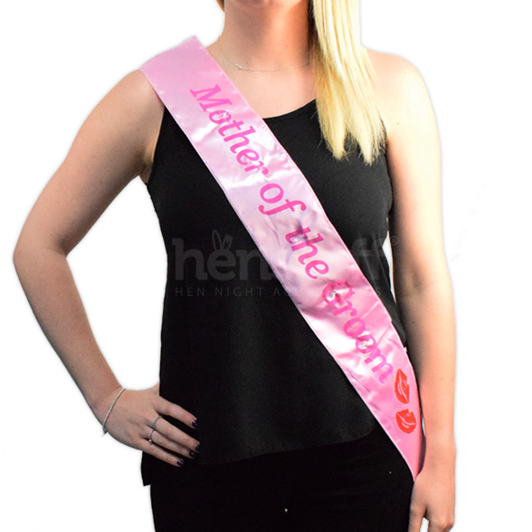 Flashing Pink Mother Of The Groom Sash Hen Party Sash