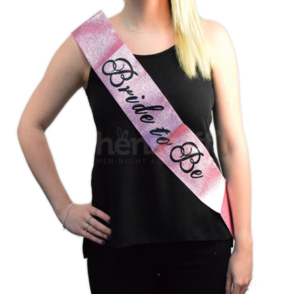 Pink Glitter Bride to Be Sash  1