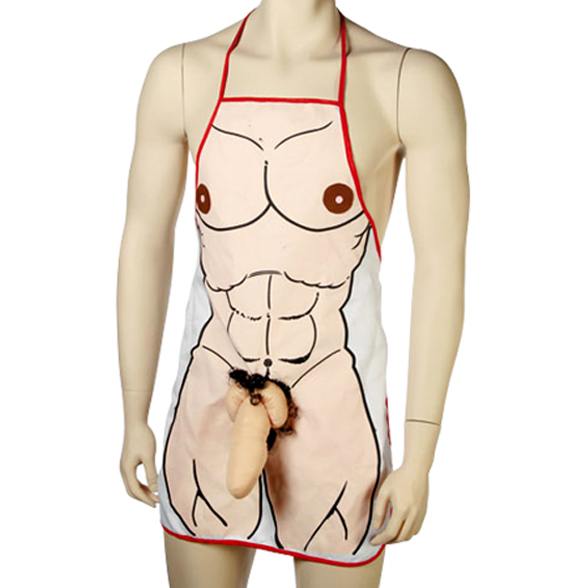 Male Body with Plush Penis Apron 1