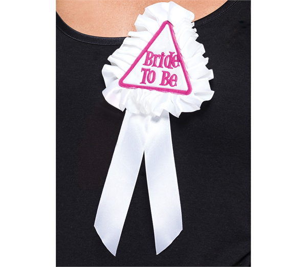 White Bride-To-Be Rosette 1