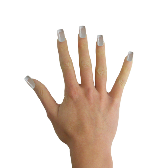 French Manicure Fake Nails 2