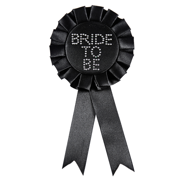 Bride To Be Black Rosette 2