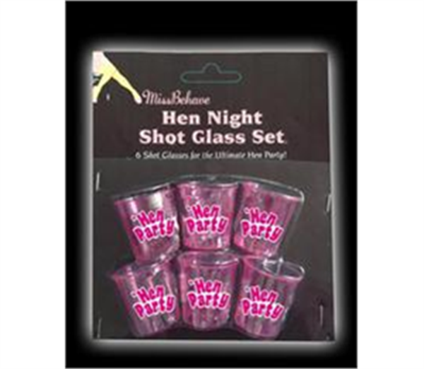 Hen Party Shot Glasses Set Of Six 2