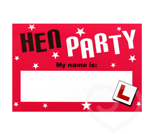 Hen Night Sticker And Name Tag Pack 2