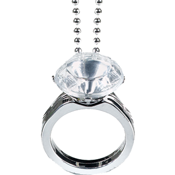 Giant Diamond Ring Necklace 2
